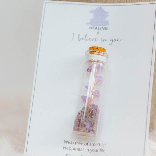 Wish bottle - healing card amethist